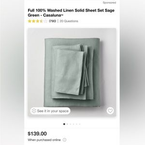 Casaluna linen sheet set brand new